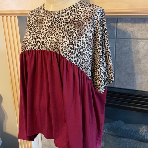 Slouchy two tone Blouse - Picture 2 of 2